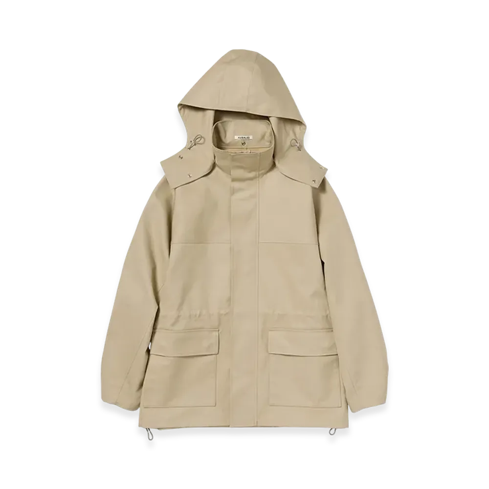AURALEE High-Density Bonded Cotton Gabardine Blouson "Beige"
