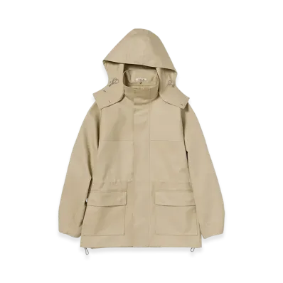 AURALEE High-Density Bonded Cotton Gabardine Blouson "Beige"