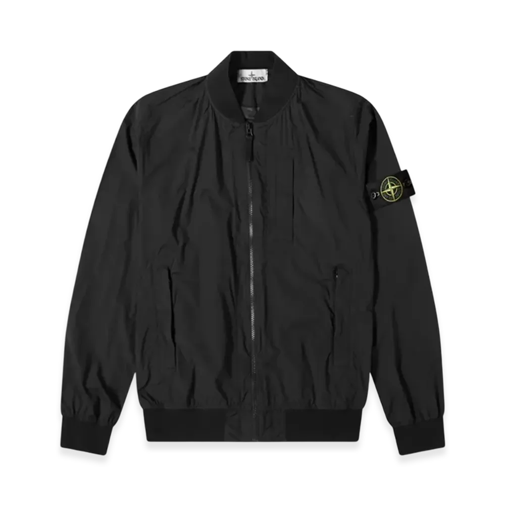 Stone Island 44431 Skin Touch Nylon TC Packable Bomber Jacket - 20SS "Black"