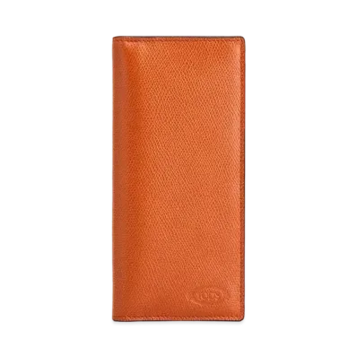 TOD'S Wallet In Leather "Orange/Blue"