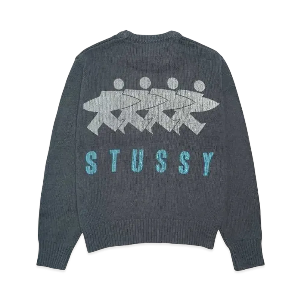 Stussy Surfman Icon Sweater "Dusty Blue" (FA24)
