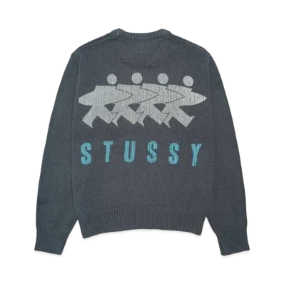 Stussy Surfman Icon Sweater "Dusty Blue" (FA24)