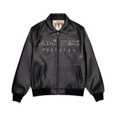 TRAPSTAR x Avirex Leather Jacket "Black"