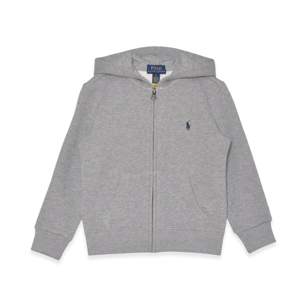 Polo Ralph Lauren Kids Cotton Blend Fleece Hoodie "Dark Heather"
