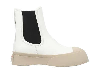 MARNI Women's Nappa Leather Pablo Ankle Boots "White"