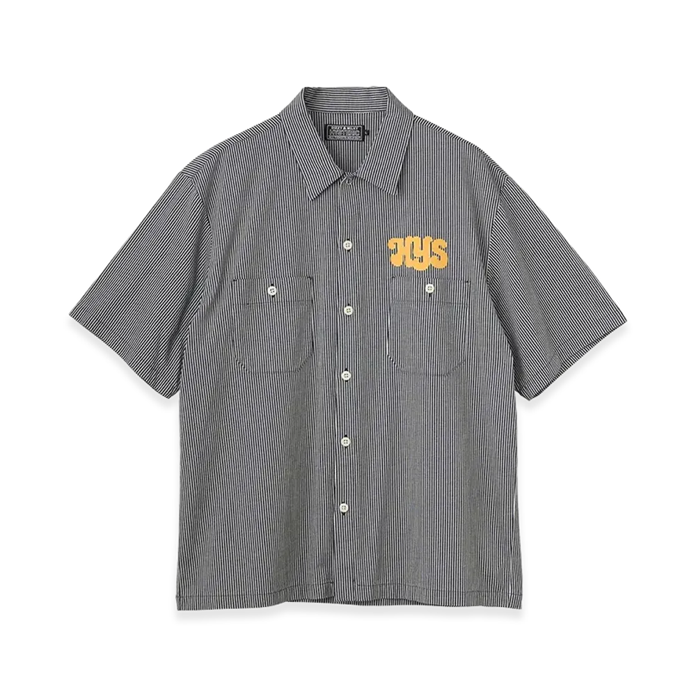 HYSTERIC GLAMOUR Afro Girl Engineer Shirt "Other Navy"