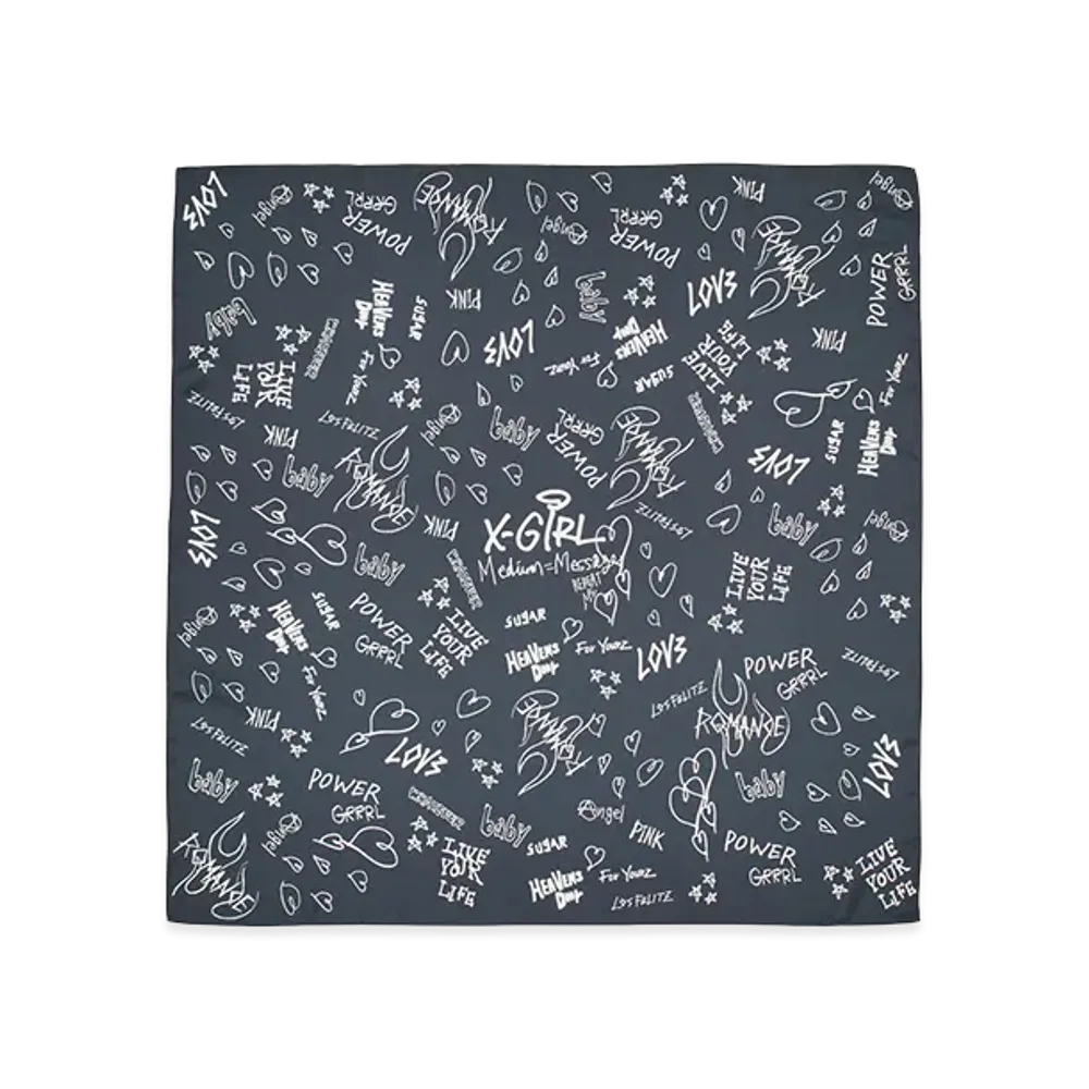 X-Girl Women's Graffiti Scarf "Black"