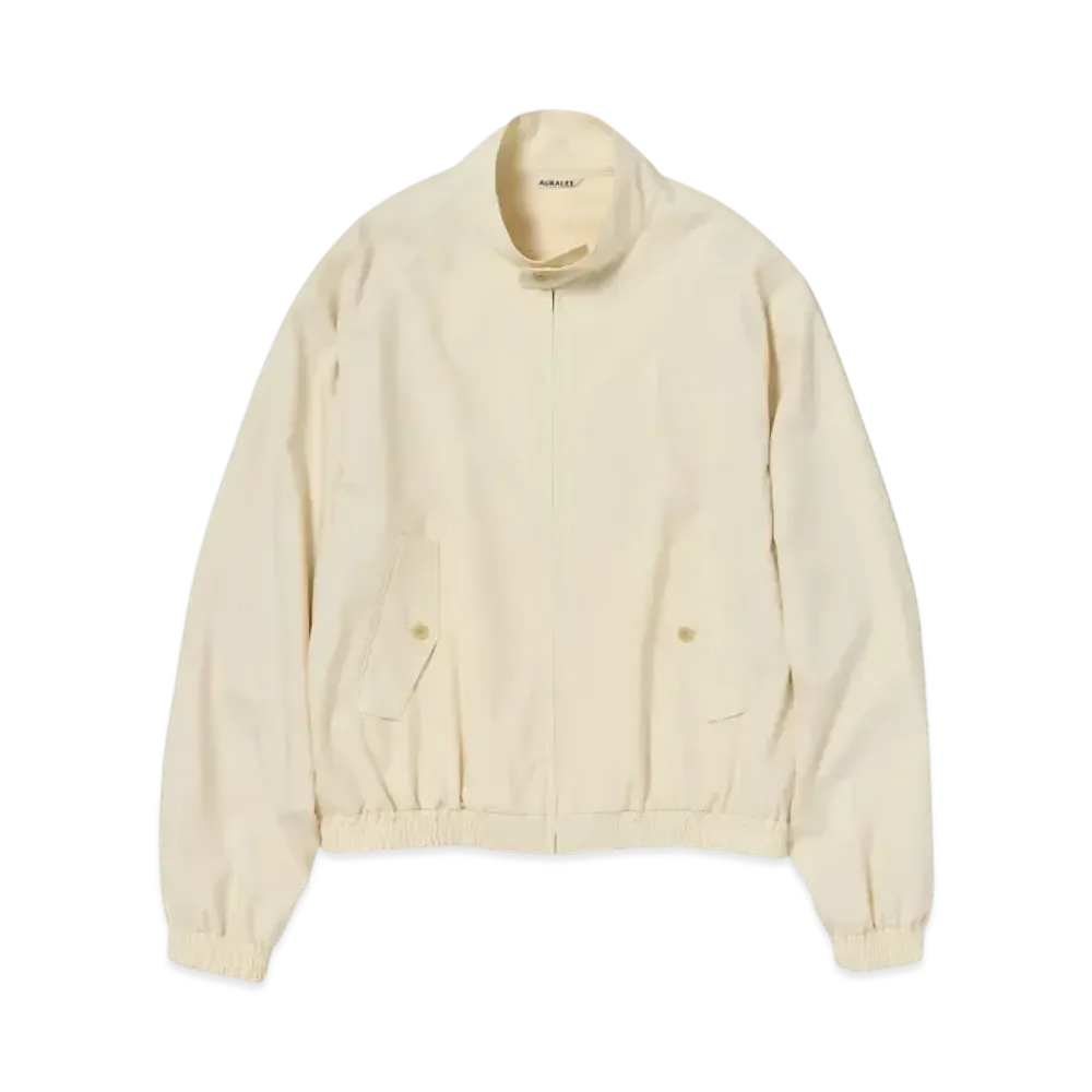 AURALEE Super Fine Tropical Wool Zip Blouson "Ivory"