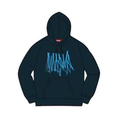 Supreme Tag Hooded Sweatshirt "Navy"
