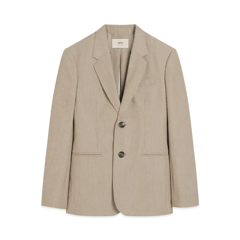 AMI PARIS Wool Backslit Jacket "Gingembre"