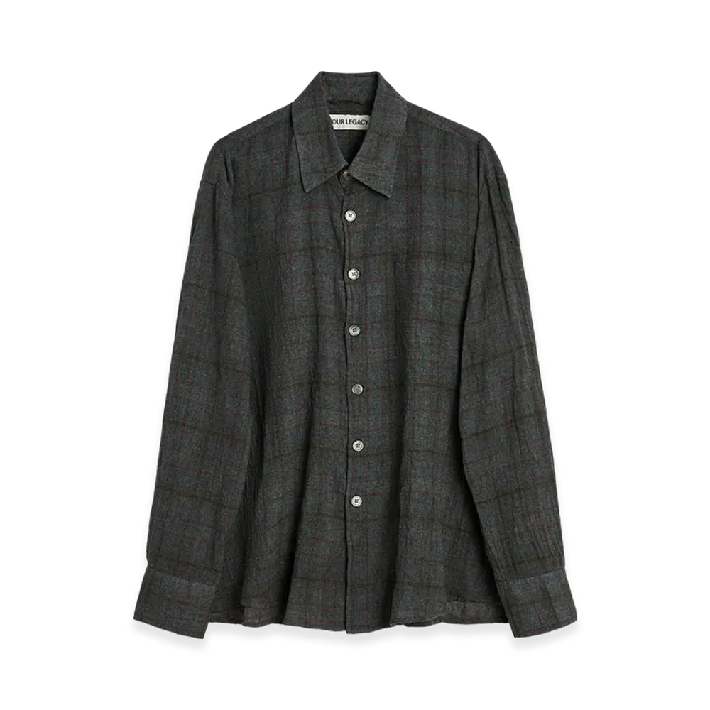 OUR LEGACY Above Shirt "Bazaar Check Breeze Weave"