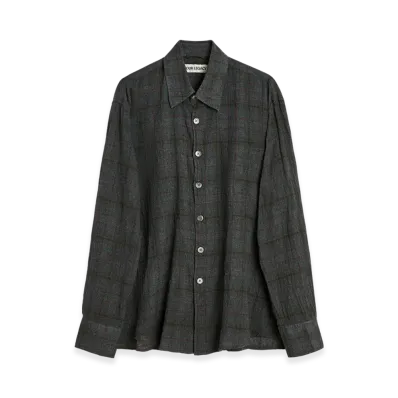 OUR LEGACY Above Shirt "Bazaar Check Breeze Weave"