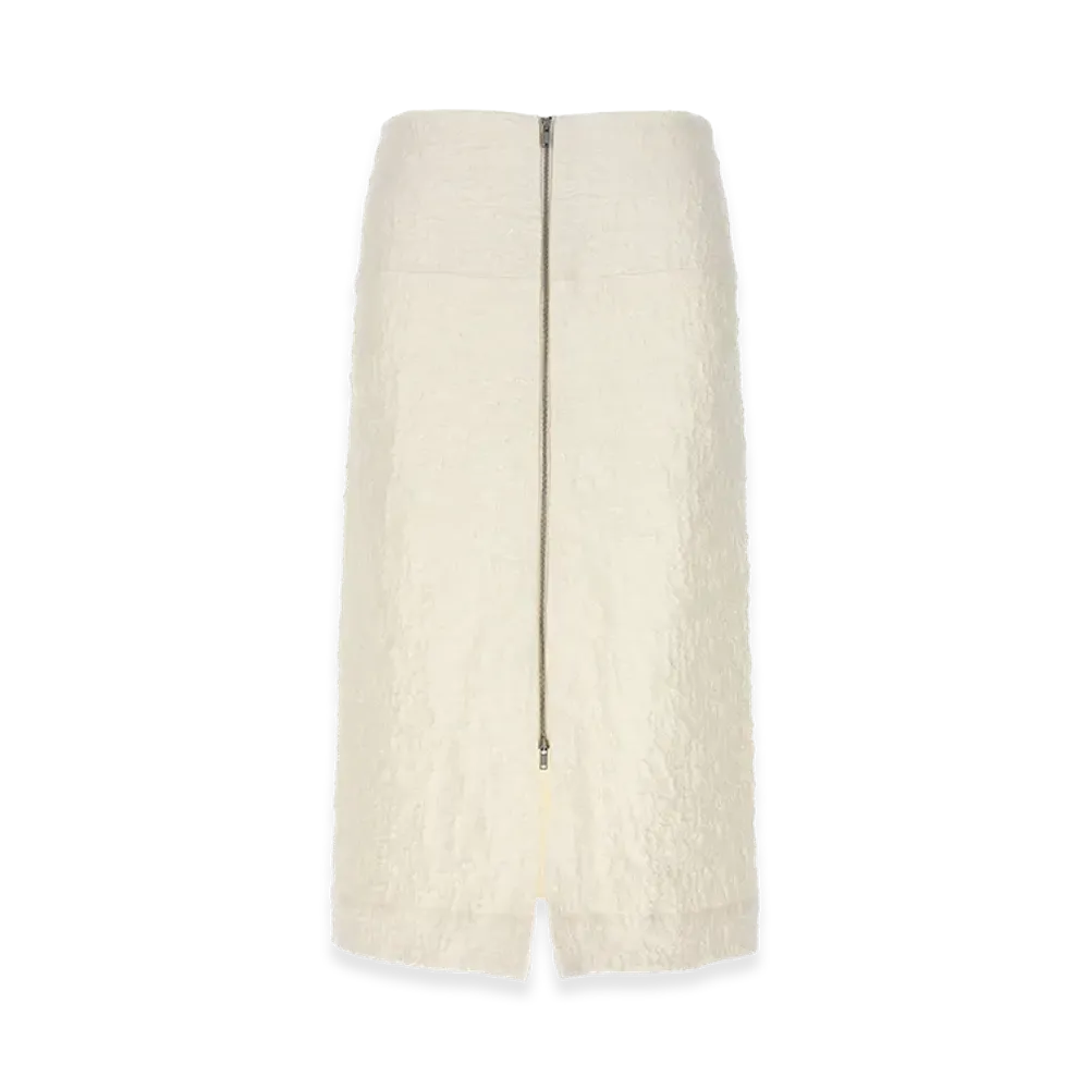 Jil Sander Women's Embossed Cotton Skirt "White"