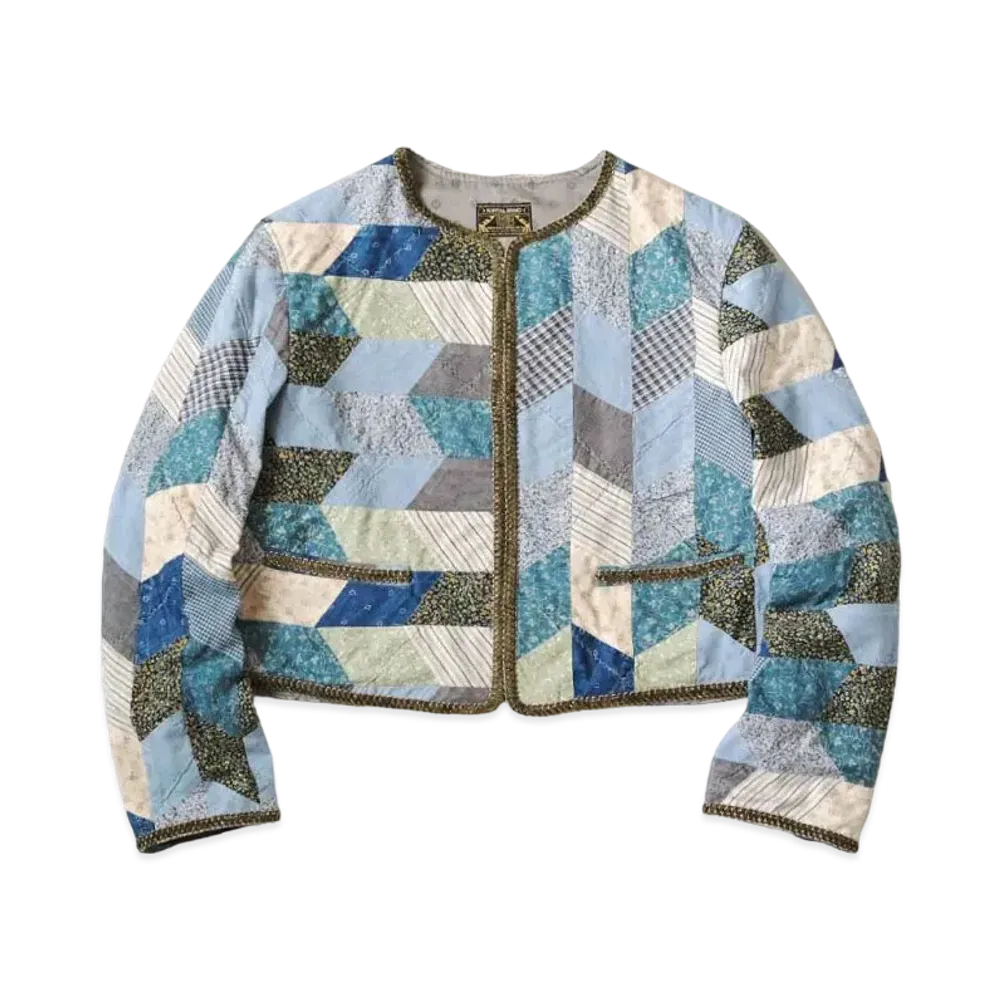 KAPITAL Yabane Quilt Patchwork Chateau Bolero "Indigo"