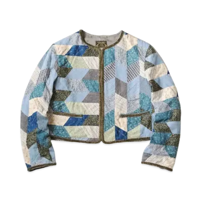 KAPITAL Yabane Quilt Patchwork Chateau Bolero "Indigo"