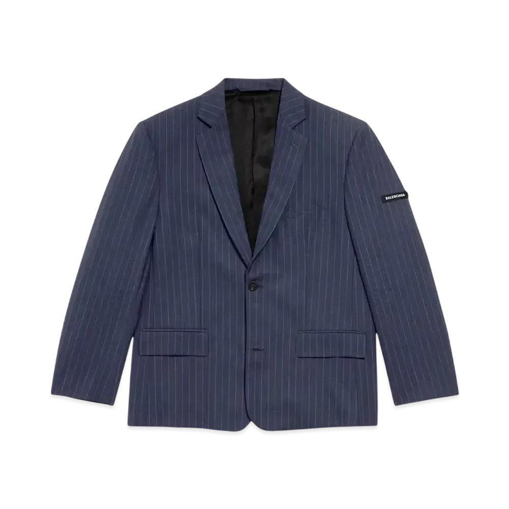 BALENCIAGA Women's Regular Single Breasted Jacket "Dark Navy"
