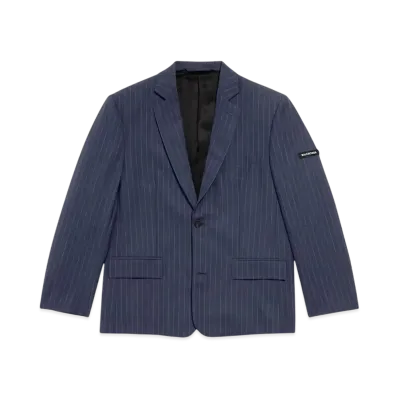 BALENCIAGA Women's Regular Single Breasted Jacket "Dark Navy"