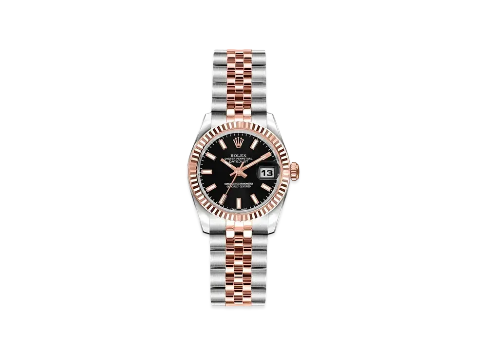ROLEX Lady-Datejust "Black/Stainless Steel/Everose Gold"