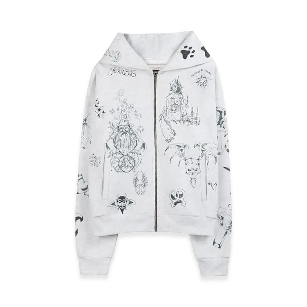 Basketcse Sailor Zip Hoodie "Heather Grey"