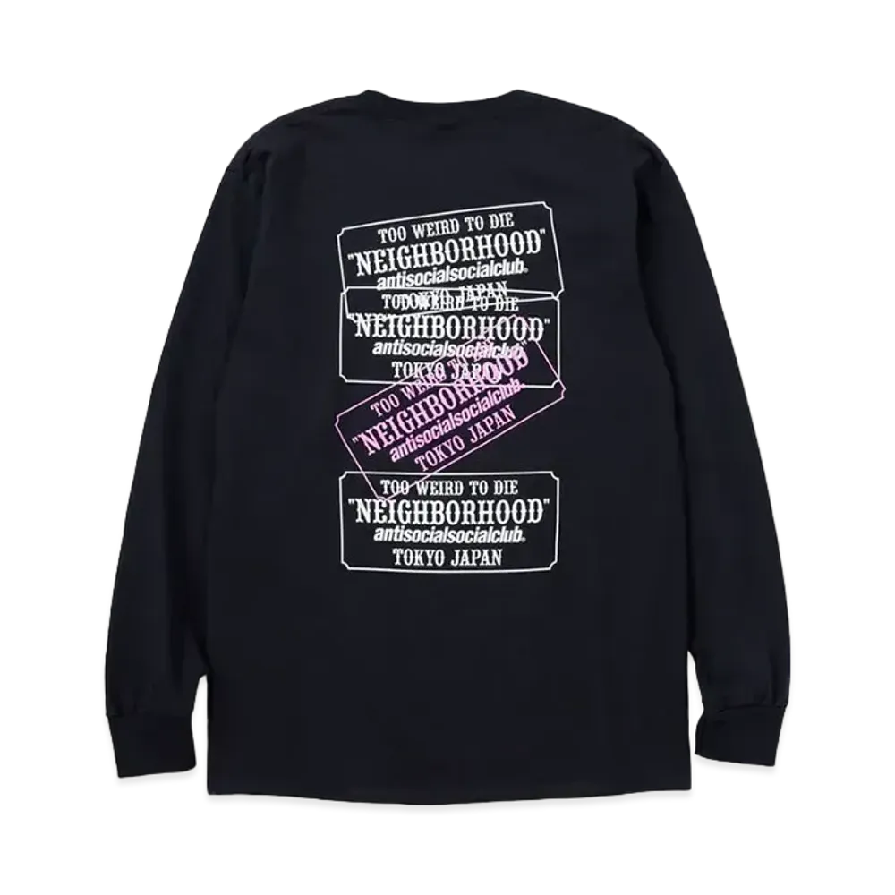 NEIGHBORHOOD NH x ASSC . Tee LS-1 "Black"