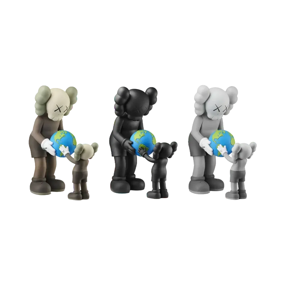 KAWS THE PROMISE Vinyl Figure Brown/Black/Grey Set