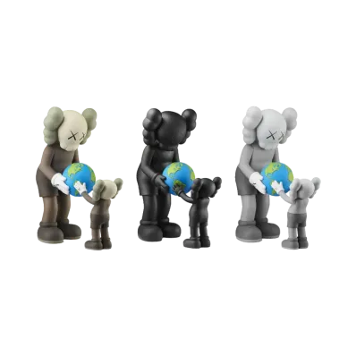 KAWS THE PROMISE Vinyl Figure Brown/Black/Grey Set