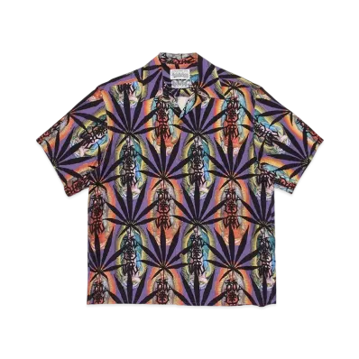 NAMEDARUMA X WACKO MARIA ALOHA SHIRT MARIJUANA "Purple"