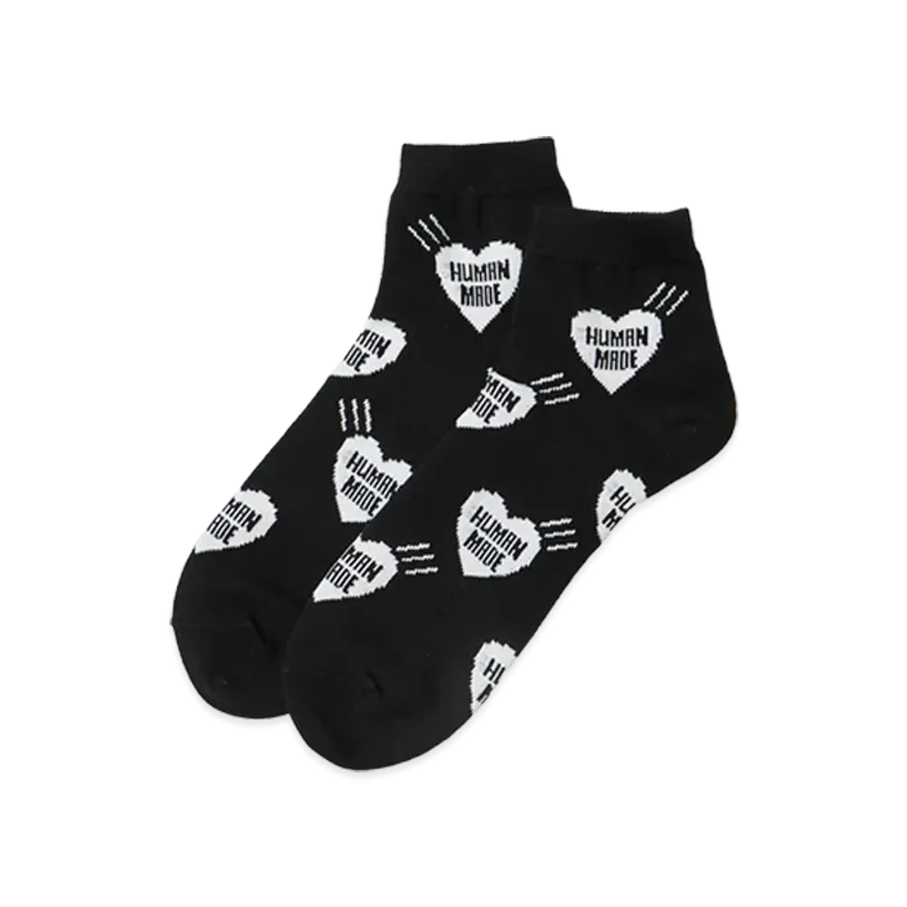 HUMAN MADE Heart Short Socks "Black"