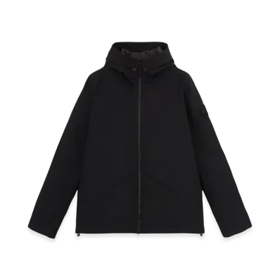 Stone Island 419F1 Weatherproof Cotton Canvas Stone Island Ghost Hooded Jacket with All-Weather Barrier - 24FW "Black"