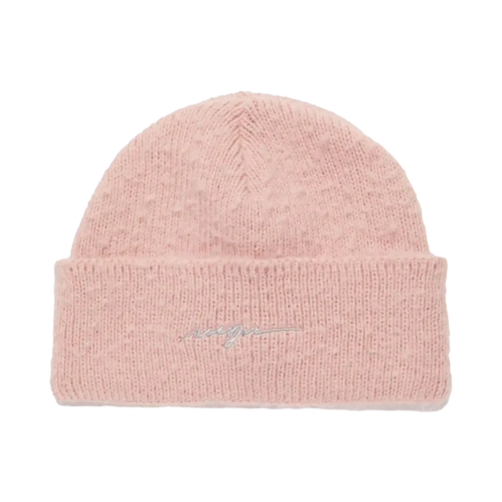 MSGM Watch Cap With Embroidered Cursive Logo "Pink"