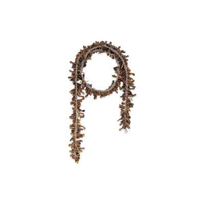 DRIES VAN NOTEN Women's 'Embroidered Scarf' Necklace "Brown"