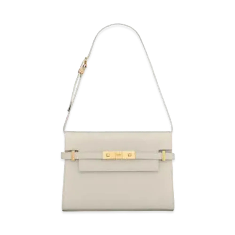 SAINT LAURENT Manhattan Small Shoulder Bag In Box Saint Laurent Leather "Vintage White"