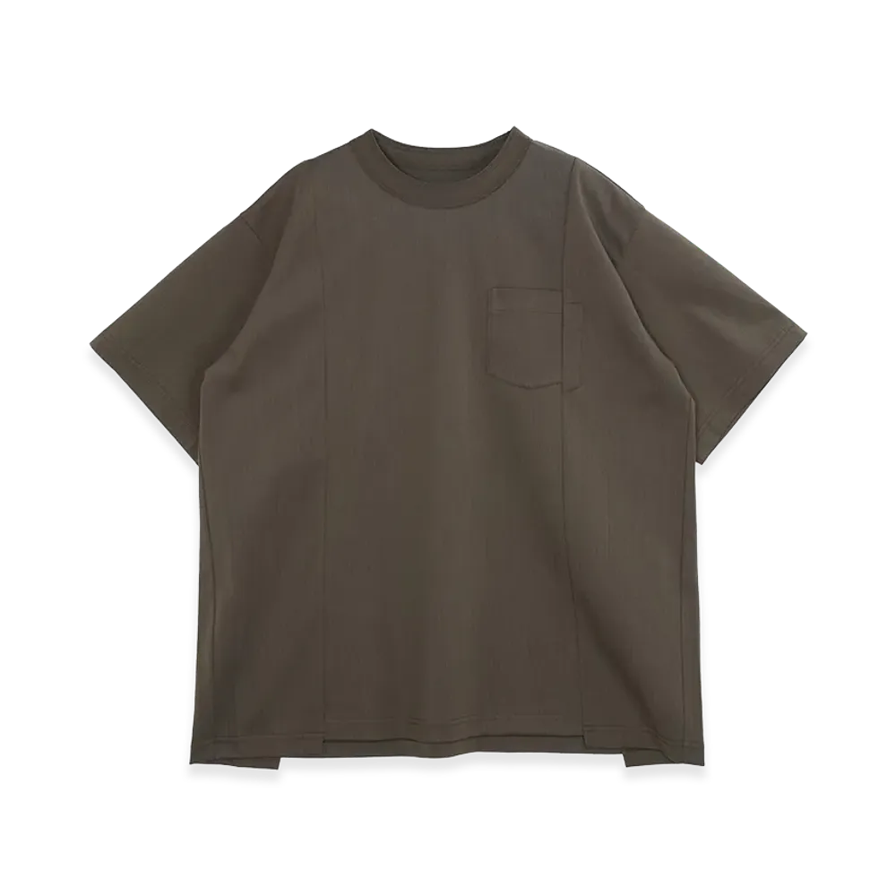 sacai Cotton Jersey T-Shirt "Dark Khaki"