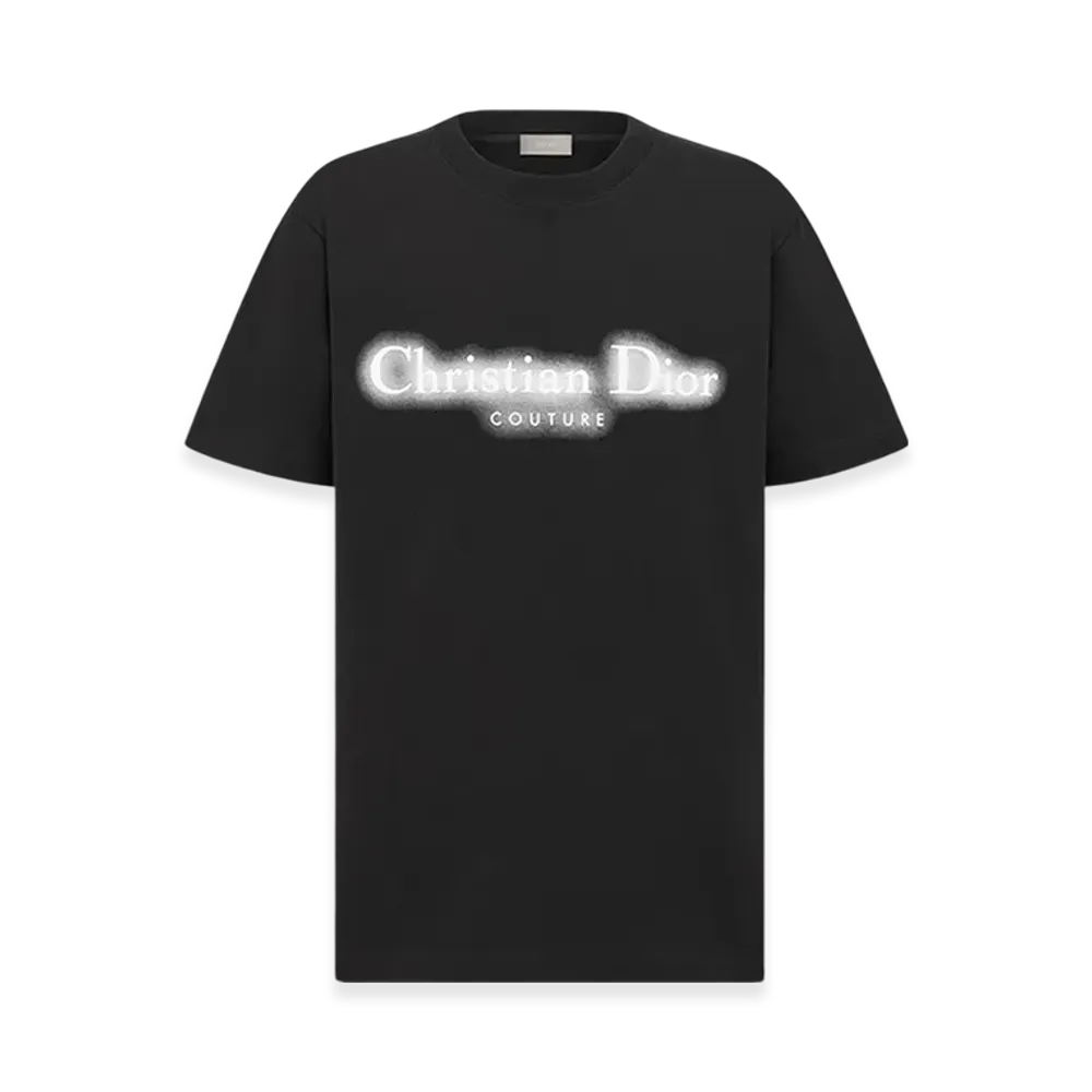 Dior Cotton Jersey Christian Dior Couture Relaxed Fit T-Shirt "Black"