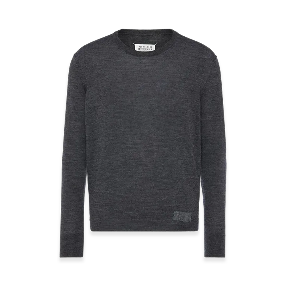 Maison Margiela Wool Blend Patch Sweater "Gray"