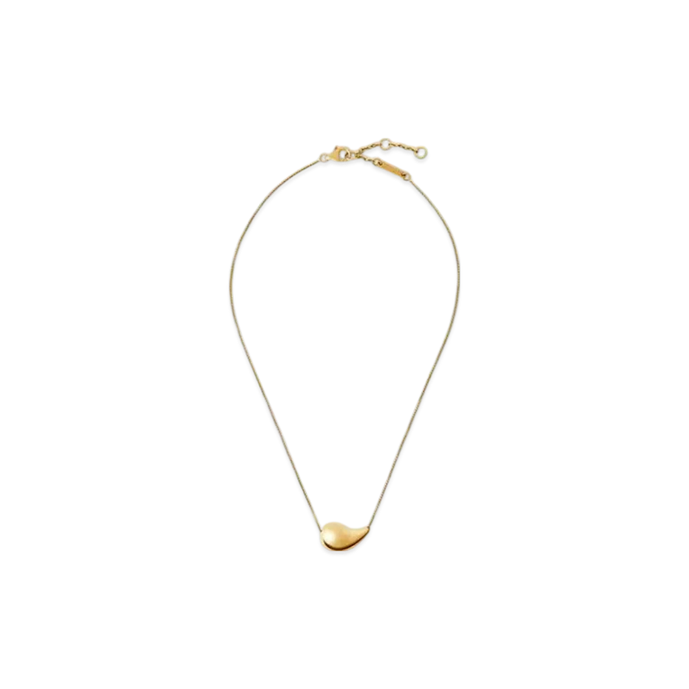 Bottega Veneta Drop Pendant Necklace "Yellow Gold"