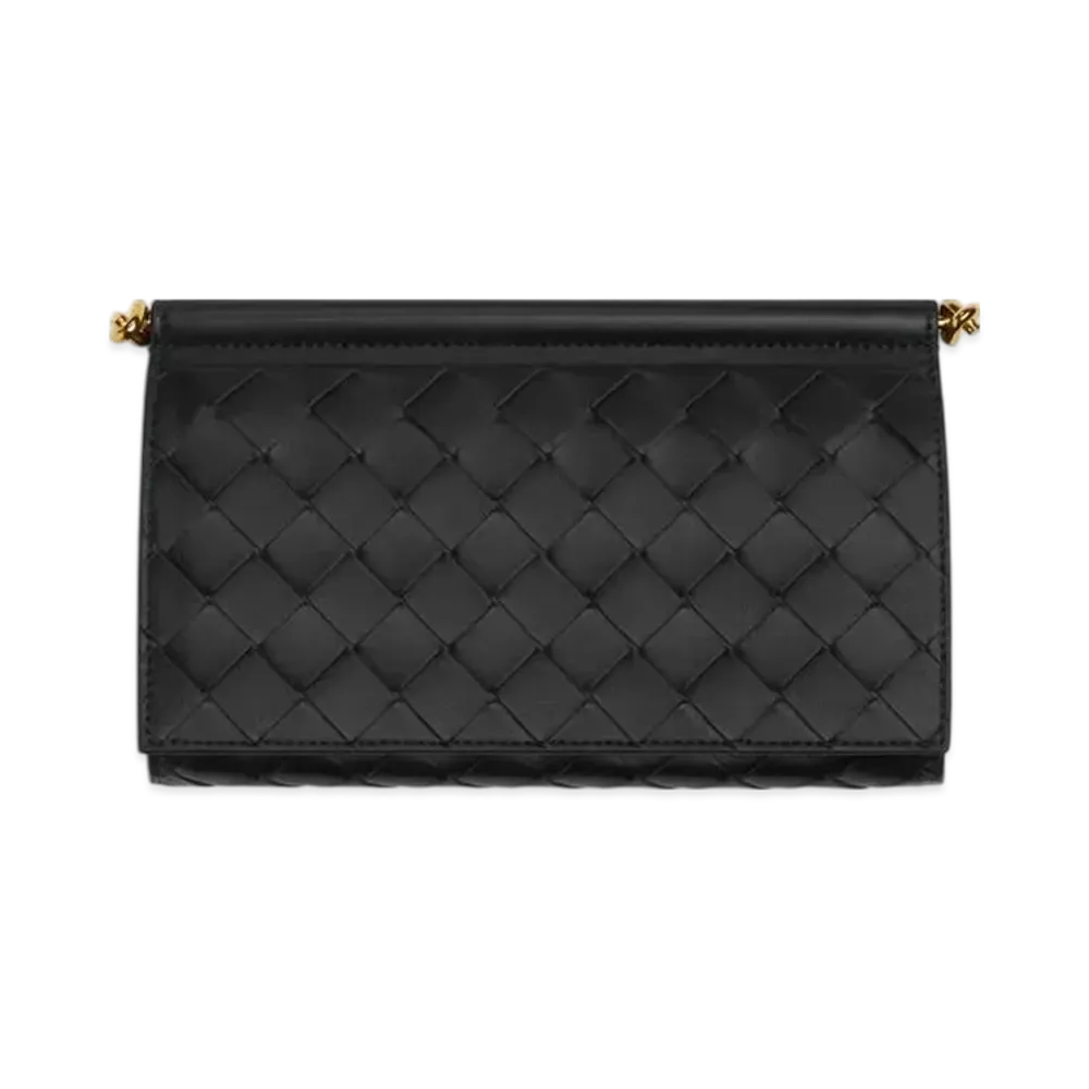Bottega Veneta Solstice Large Flap Wallet "Black"