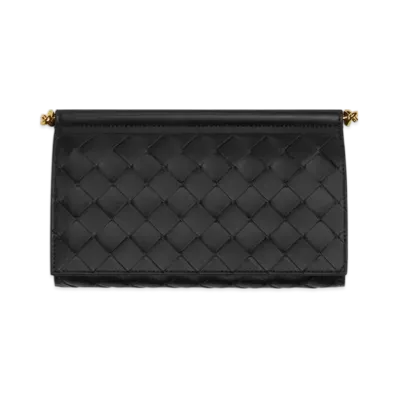 Bottega Veneta Solstice Large Flap Wallet "Black"