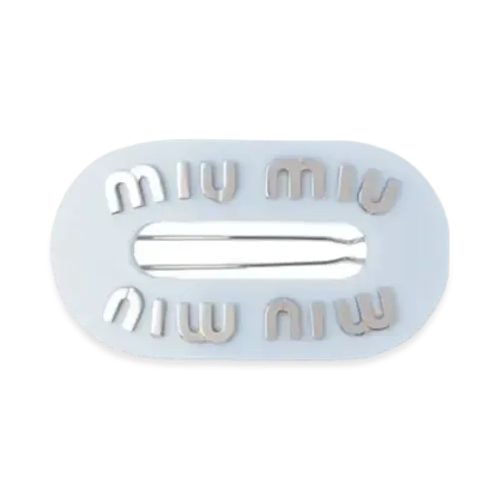 MIU MIU Risid Plex Hair Clip "Sky Blue"