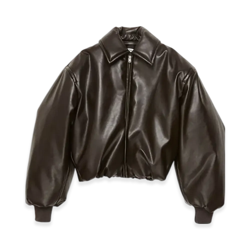 Acne Studios Coated Bomber Jacket "Dark Brown"