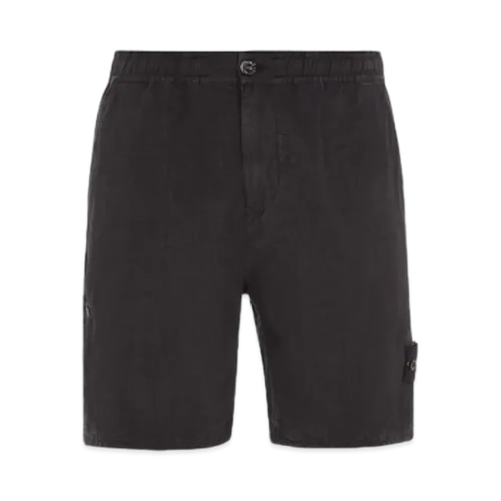 Stone Island L0530 Lino Nylon Tela-TC Comfort Fit Bermuda Shorts - 24SS "Black"
