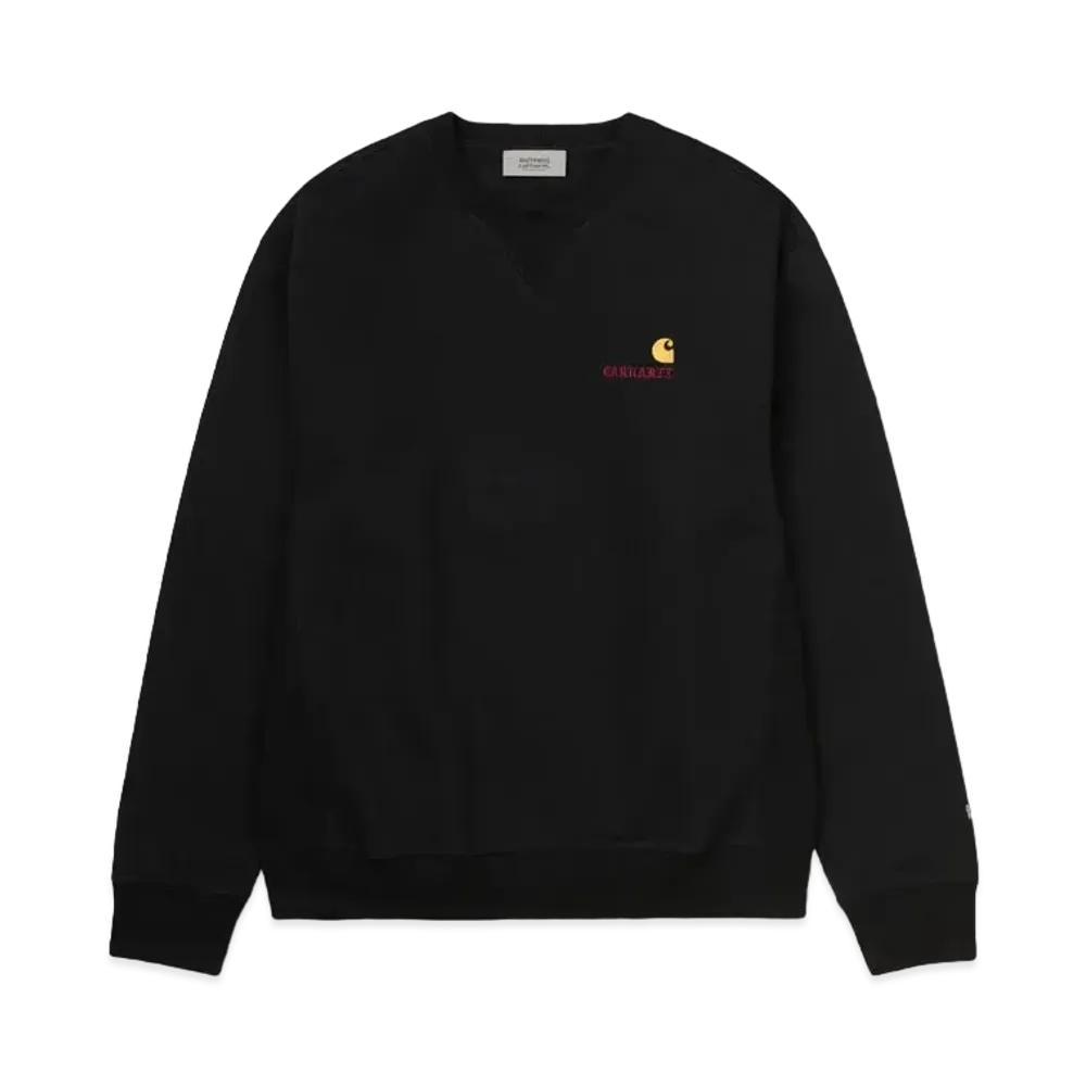 WACKO MARIA x CARHARTT WIP AMERICAN SCRIPT SWEAT SHIRT "Black"