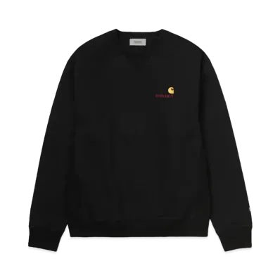WACKO MARIA x CARHARTT WIP AMERICAN SCRIPT SWEAT SHIRT "Black"