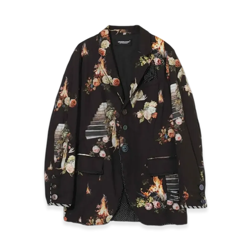 UNDERCOVER Padded Cotton Patterned Jacket "Black Base"