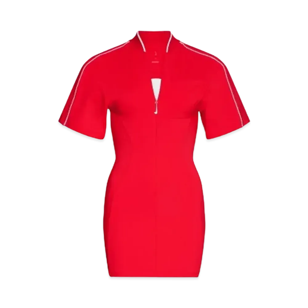 Nike x JACQUEMUS Short Sleeved T-shirt Dress "Dark Red"