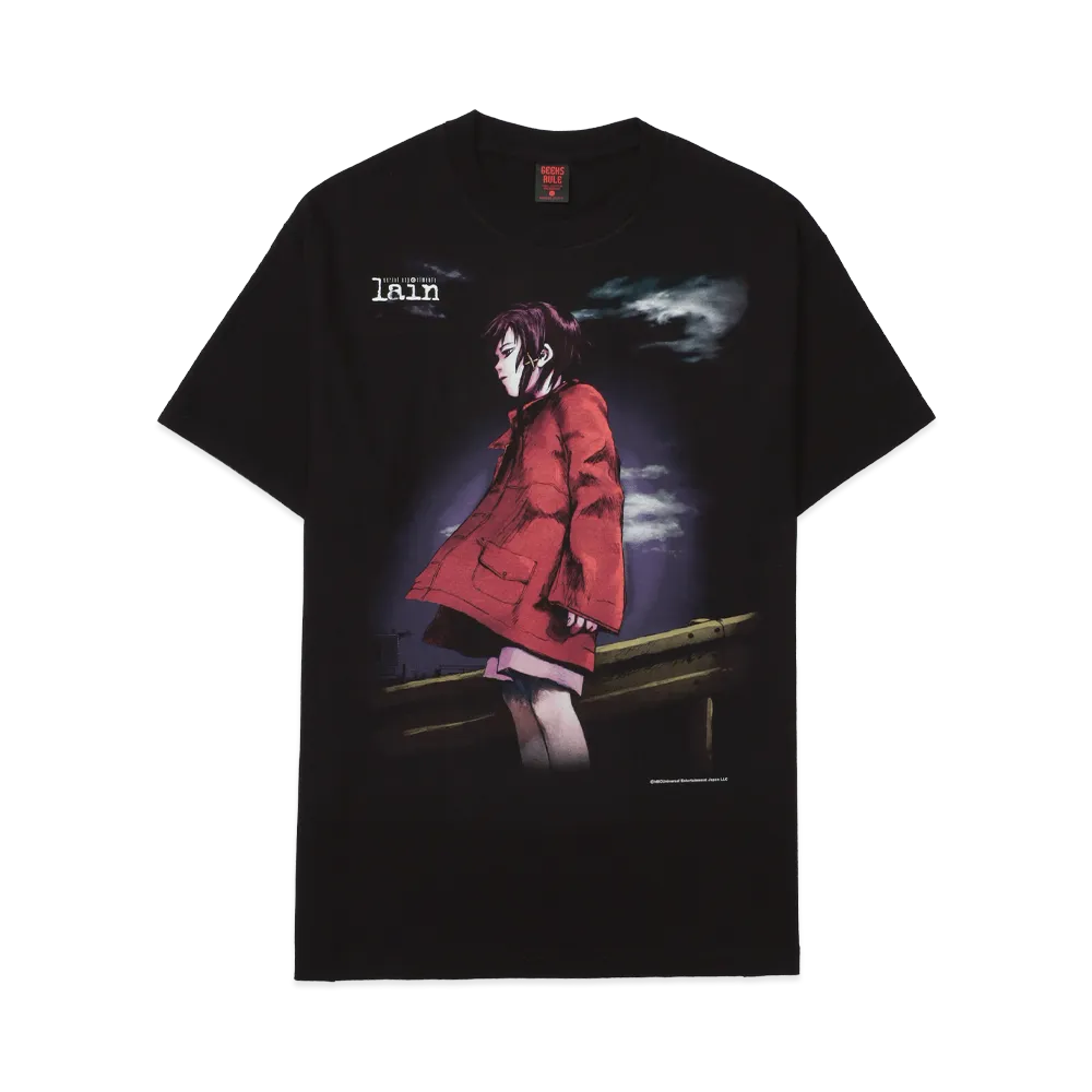 Geeks Rule x serial experiments lain 15 Silkscreen Printing T Shirt vol.04 "Black"
