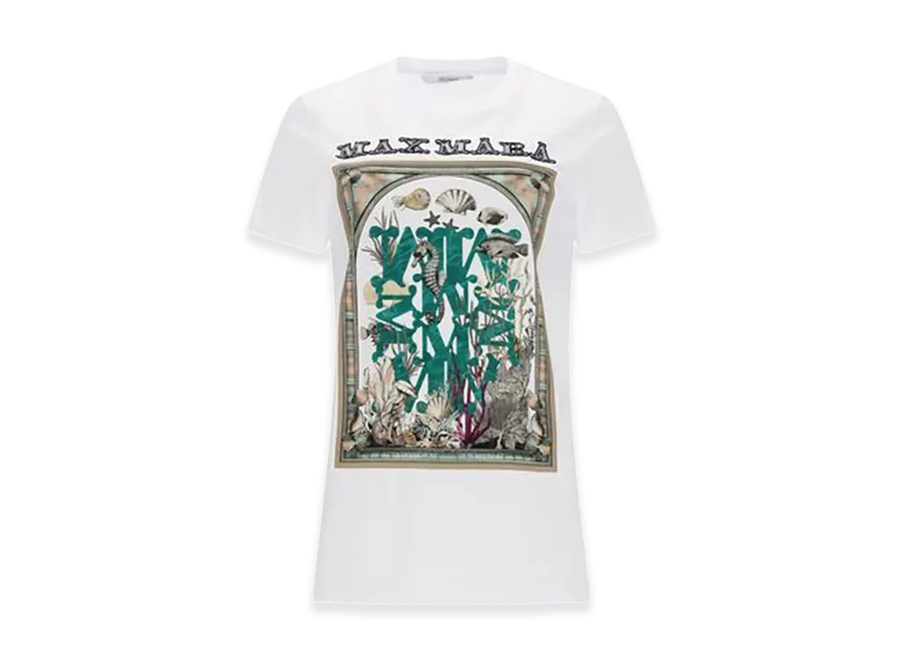 Max Mara Women's Spadino Con Stampa T-Shirt "White"