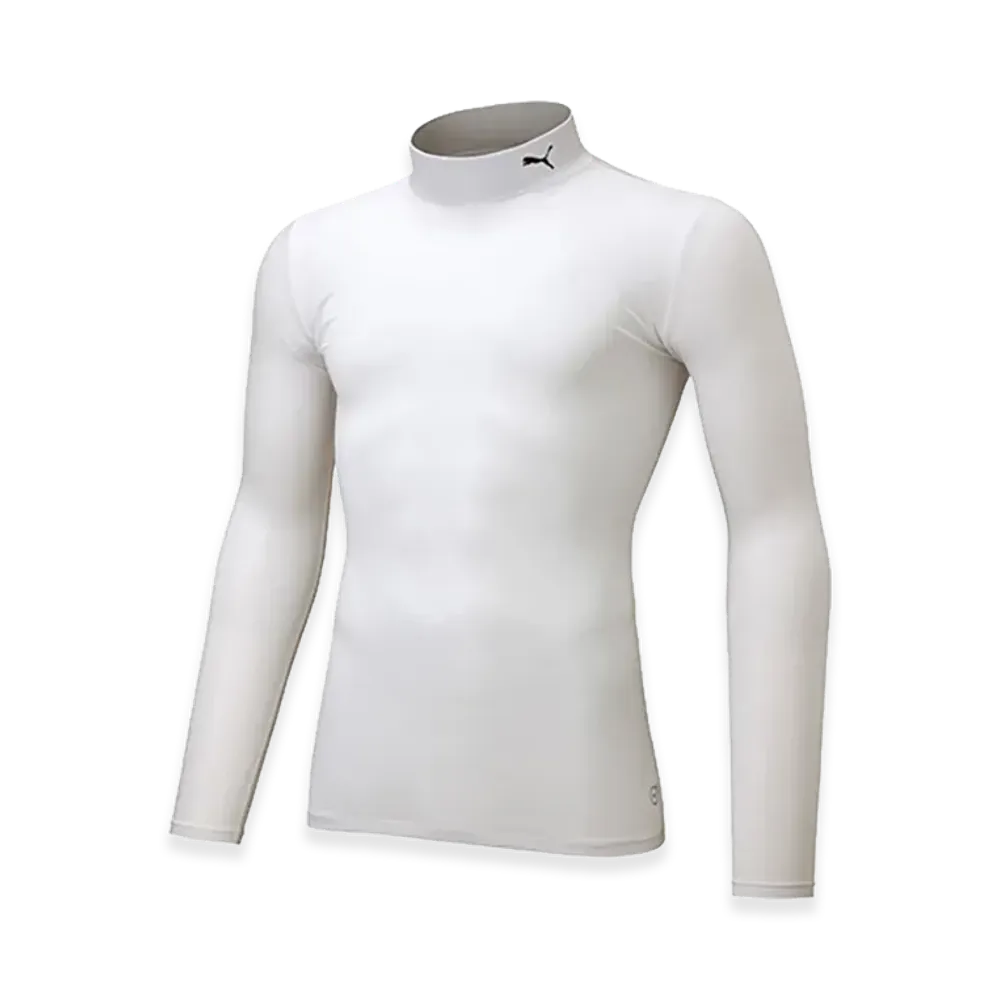 PUMA Compression Mock Neck Long Sleeve Shirt "Puma White"