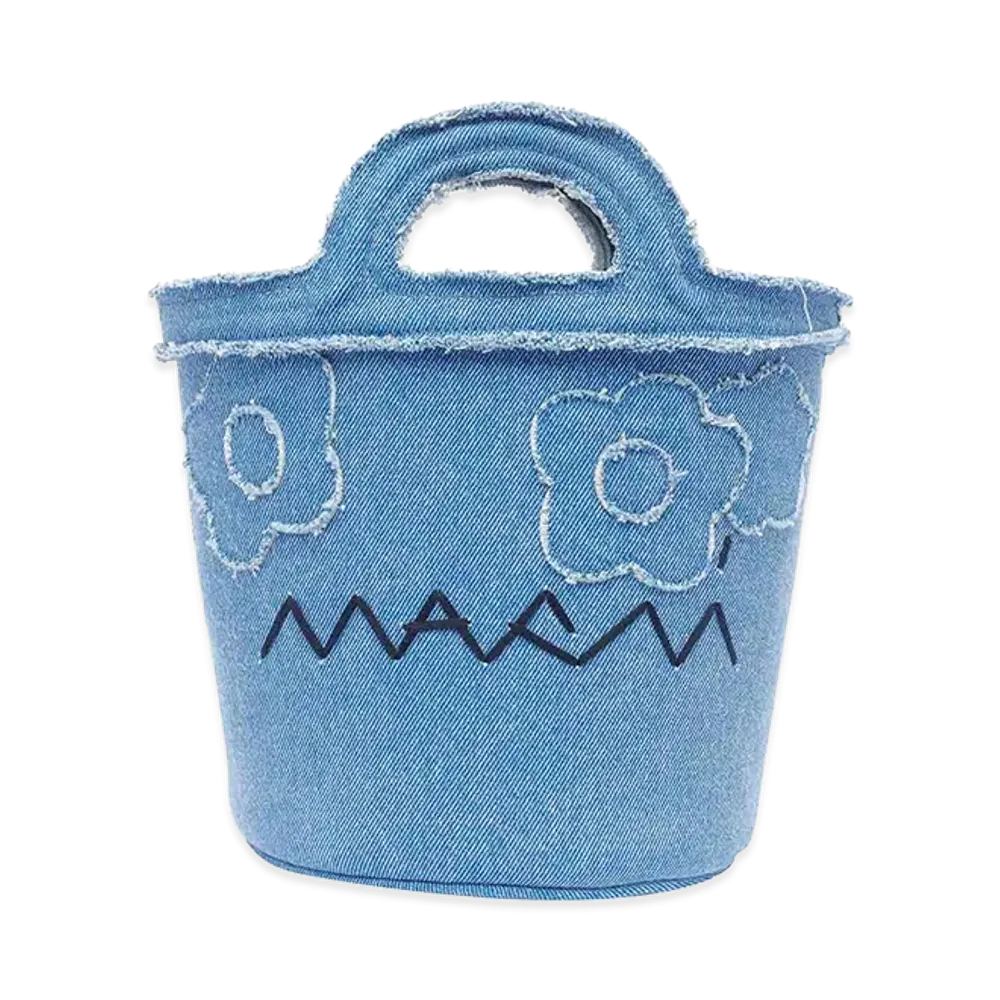 MARNI Women's Denim Bucket Bag "Light Blue"