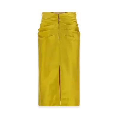 Valentino Garavani Women's Shantung Silk Skirt "Green"